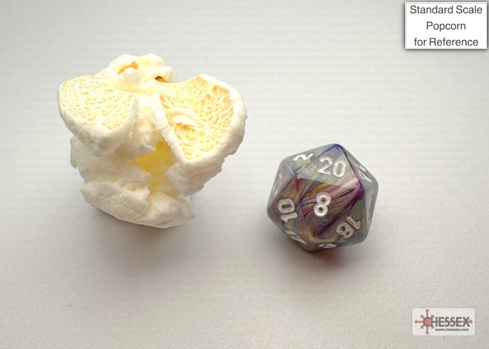 Festive Carousel/white Mini-Polyhedral 7-Die Set (Mini Poly Release 3)