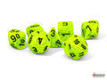 Vortex Mega-hedral Bright Green/black 7-Die Set