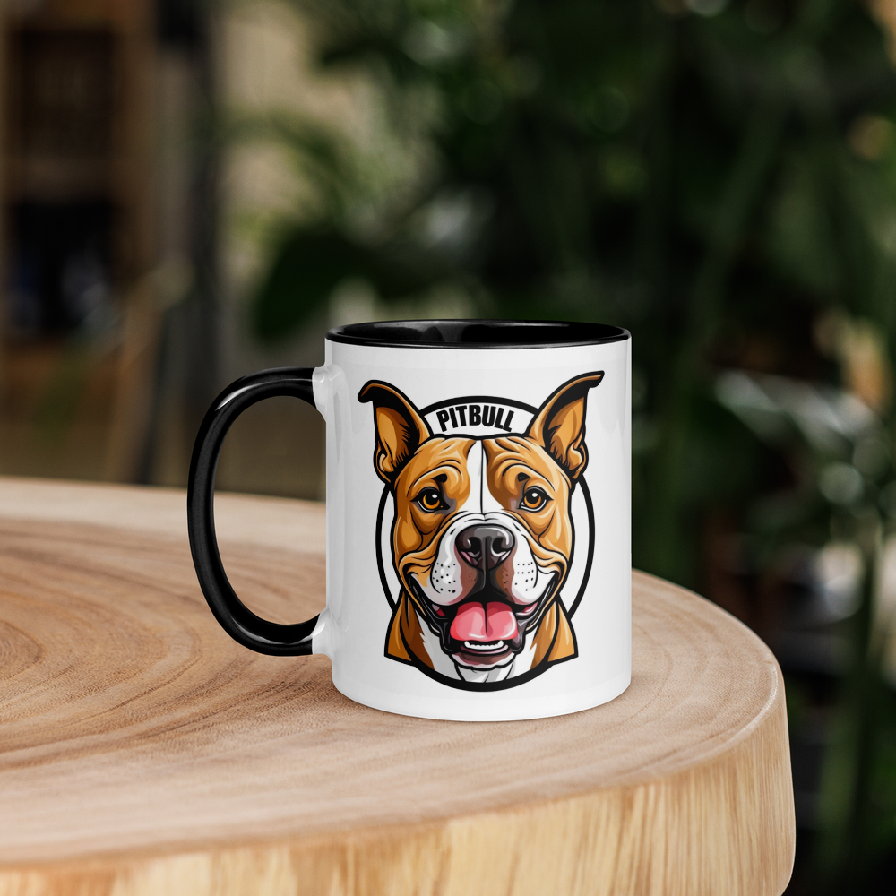 Loves Pitbull & Coffee - Colored Mug