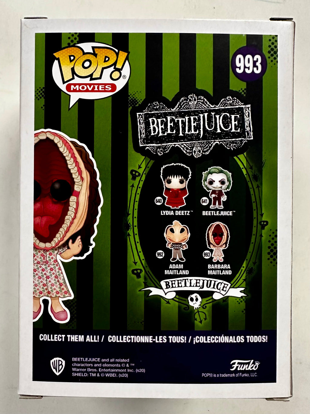 Geena Davis Signed Barbara Maitland Funko Pop! #993 Beetlejuice With PSA/DNA COA