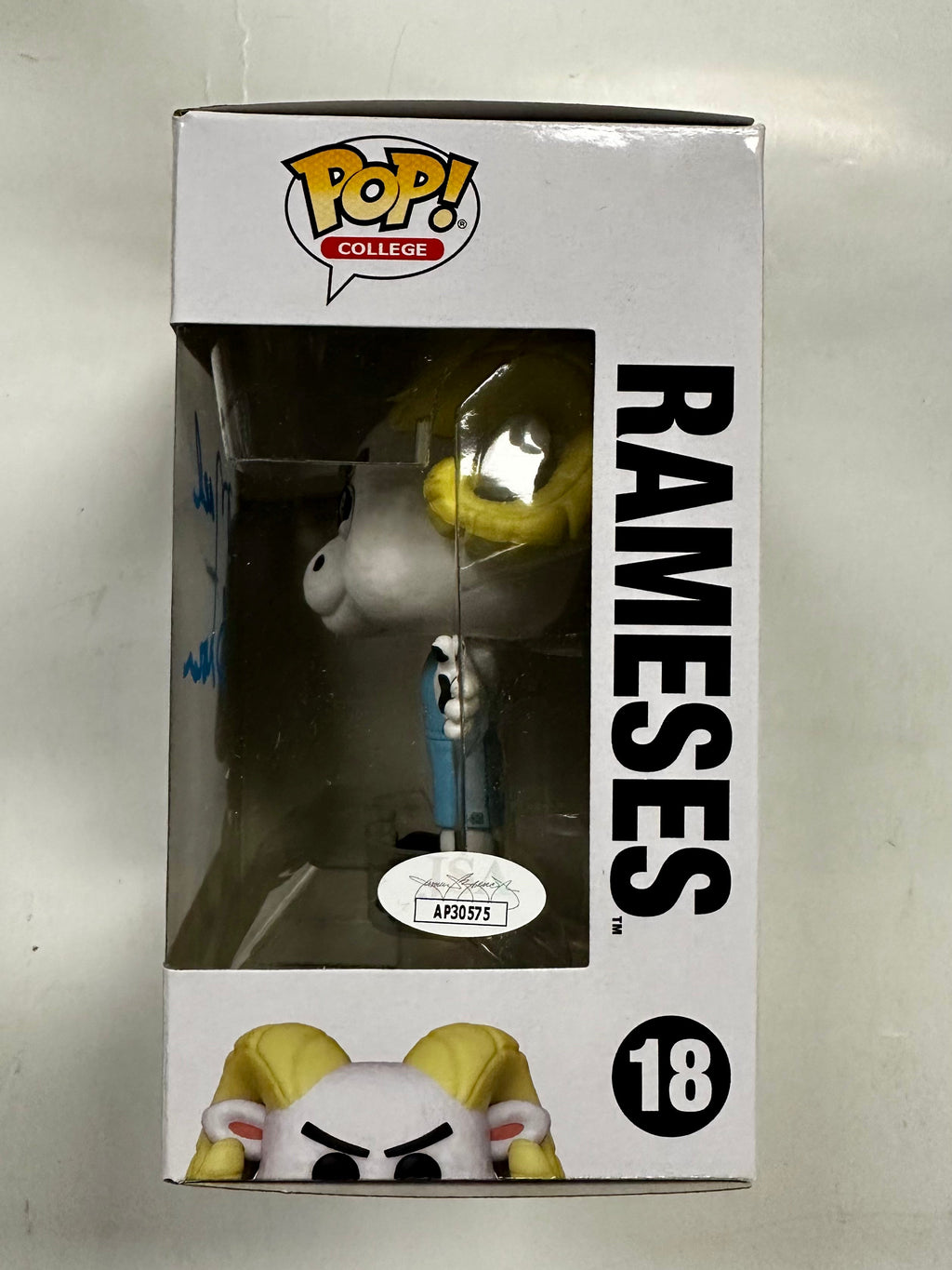 Coach Mack Brown Signed NCAA Ramses #18 UNC North Carolina Tar Heels Funko Pop With JSA COA