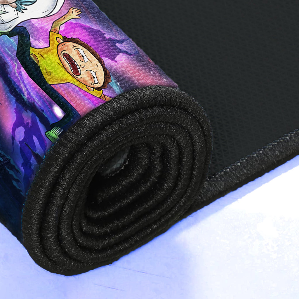 Space Journey With Rick & Morty inspired Gaming Rug - 62x40 inches