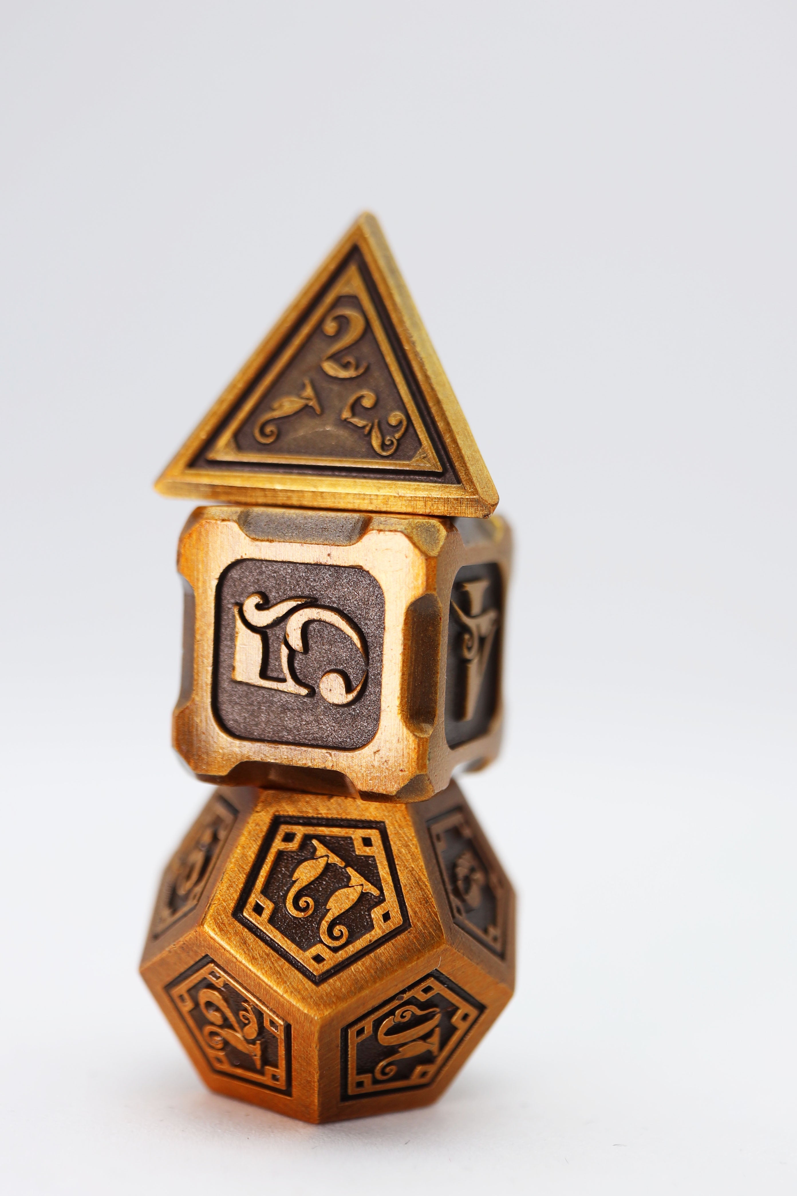 Alchemist Metals: Gold - Metal RPG Dice Set