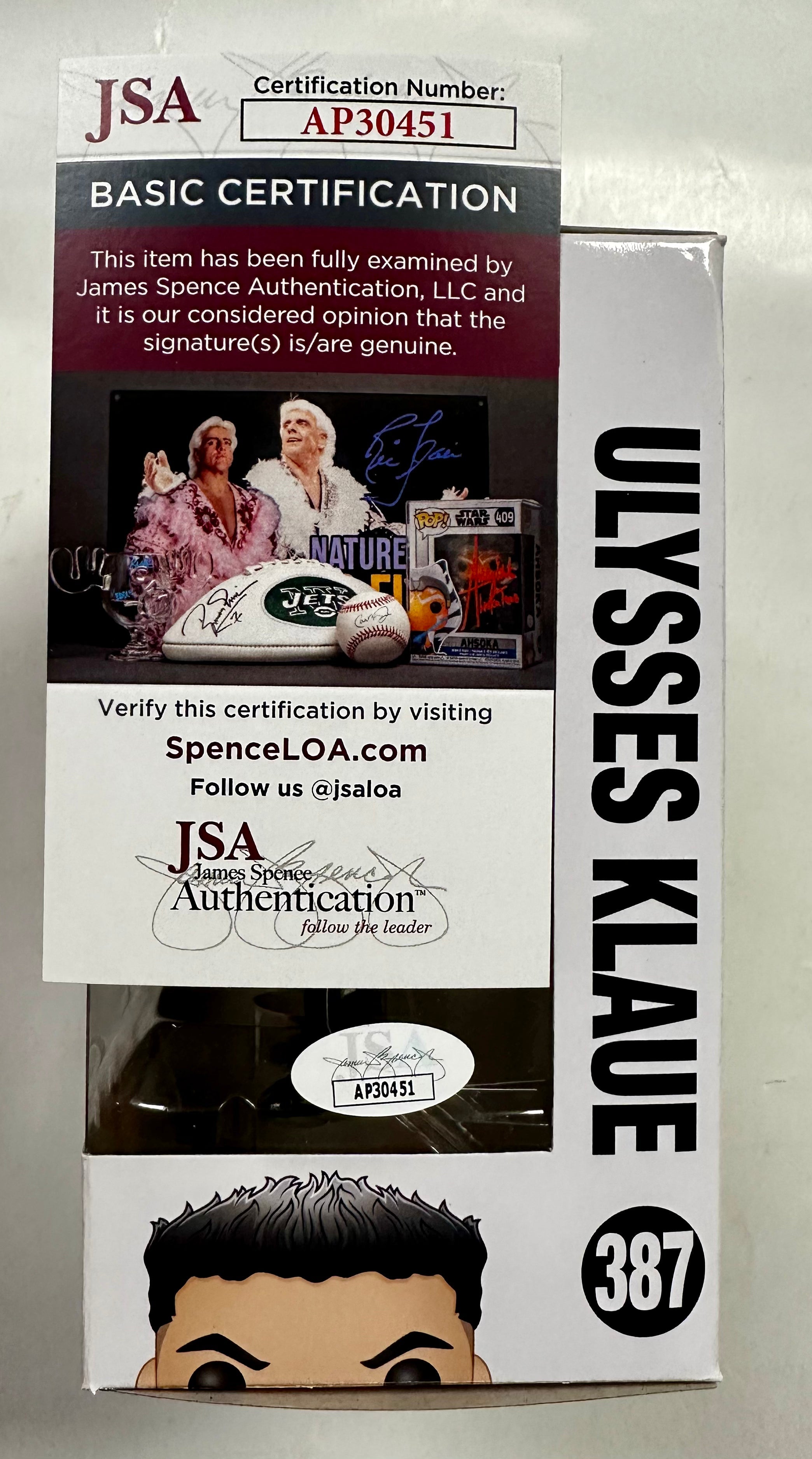 Andy Serkis Signed Marvel Ulysses Klaue 2018 Vaulted Funko Pop! #387 JSA COA