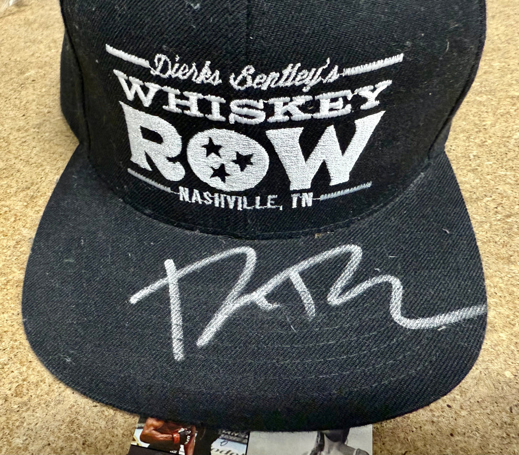 Dierks Bentley Signed Autographed Whiskey Row Black SnapBack Hat With JSA COA