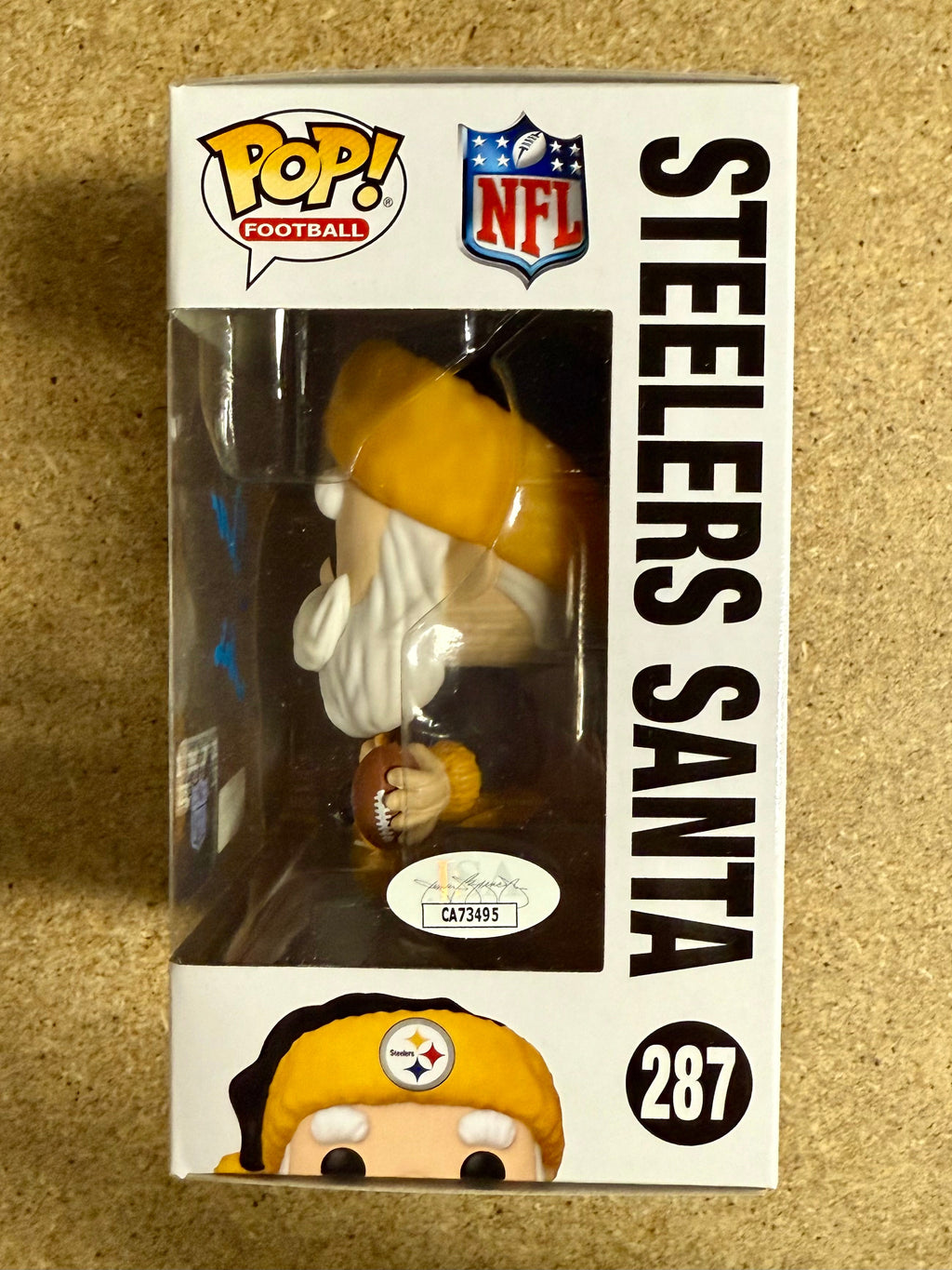 Donnie Iris Signed NFL Pittsburgh Steelers Santa Funko Pop! #287 With JSA COA