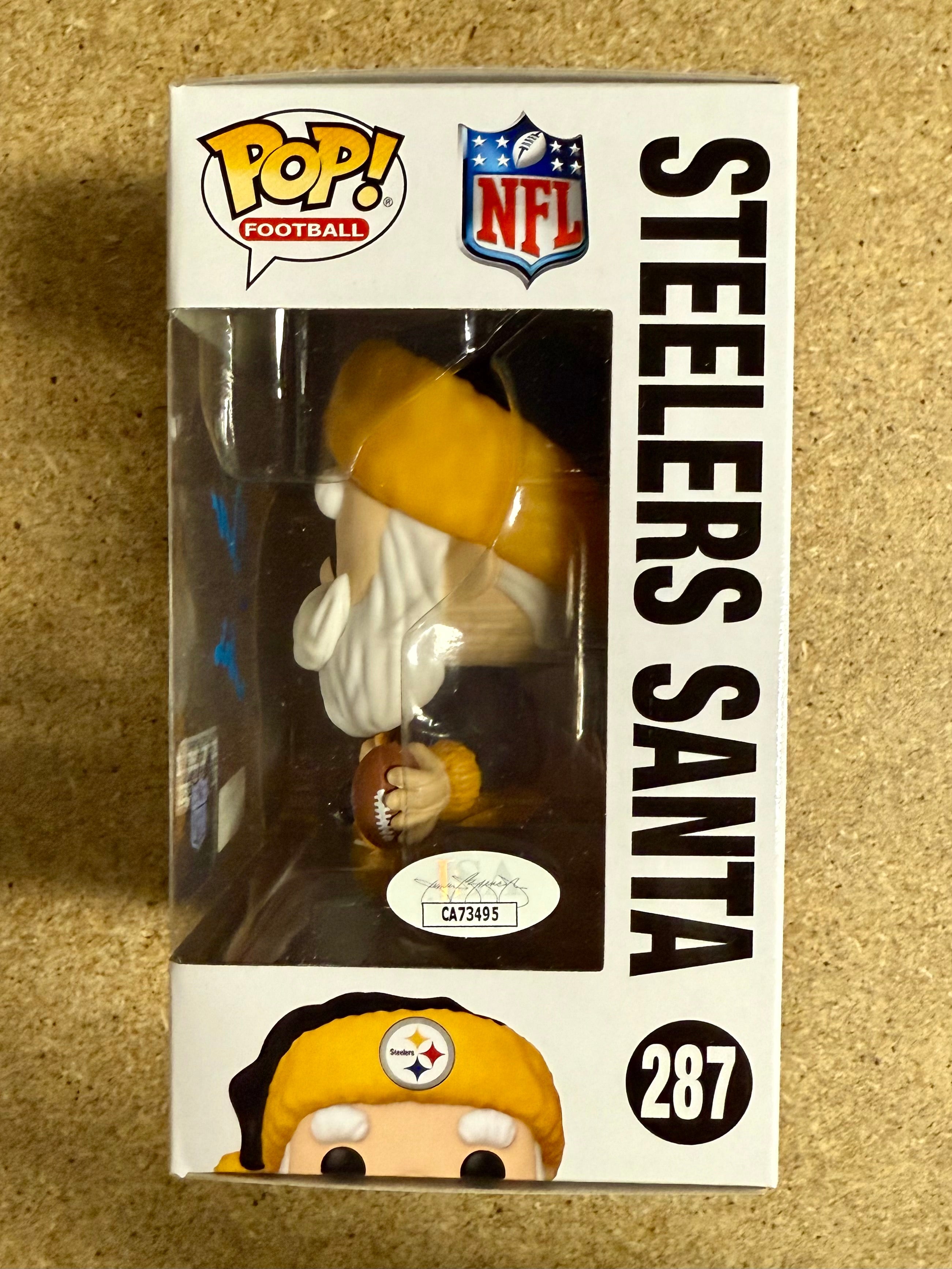 Donnie Iris Signed NFL Pittsburgh Steelers Santa Funko Pop! #287 With JSA COA