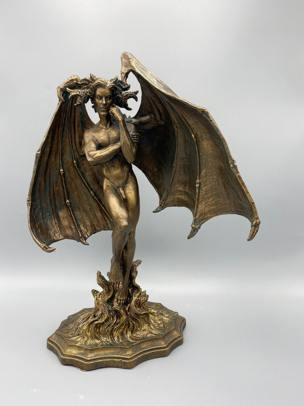 Lucifer Morning Star Statue | Mythological Deities Figurine | Fallen Angel Character Statue | Satan Altar Statue for Gothic Home Decor