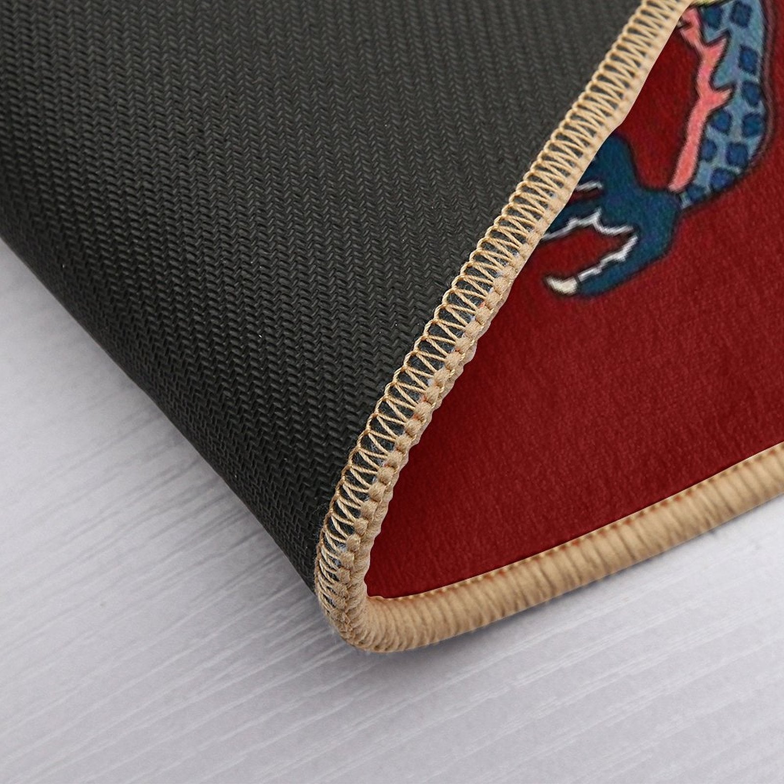 TIBETAN DRAGON RUG-red Bath Mat