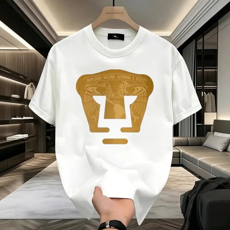 Golden Puma Spirit Graphic T-Shirt – Mexican Soccer Inspired Heritage Tee