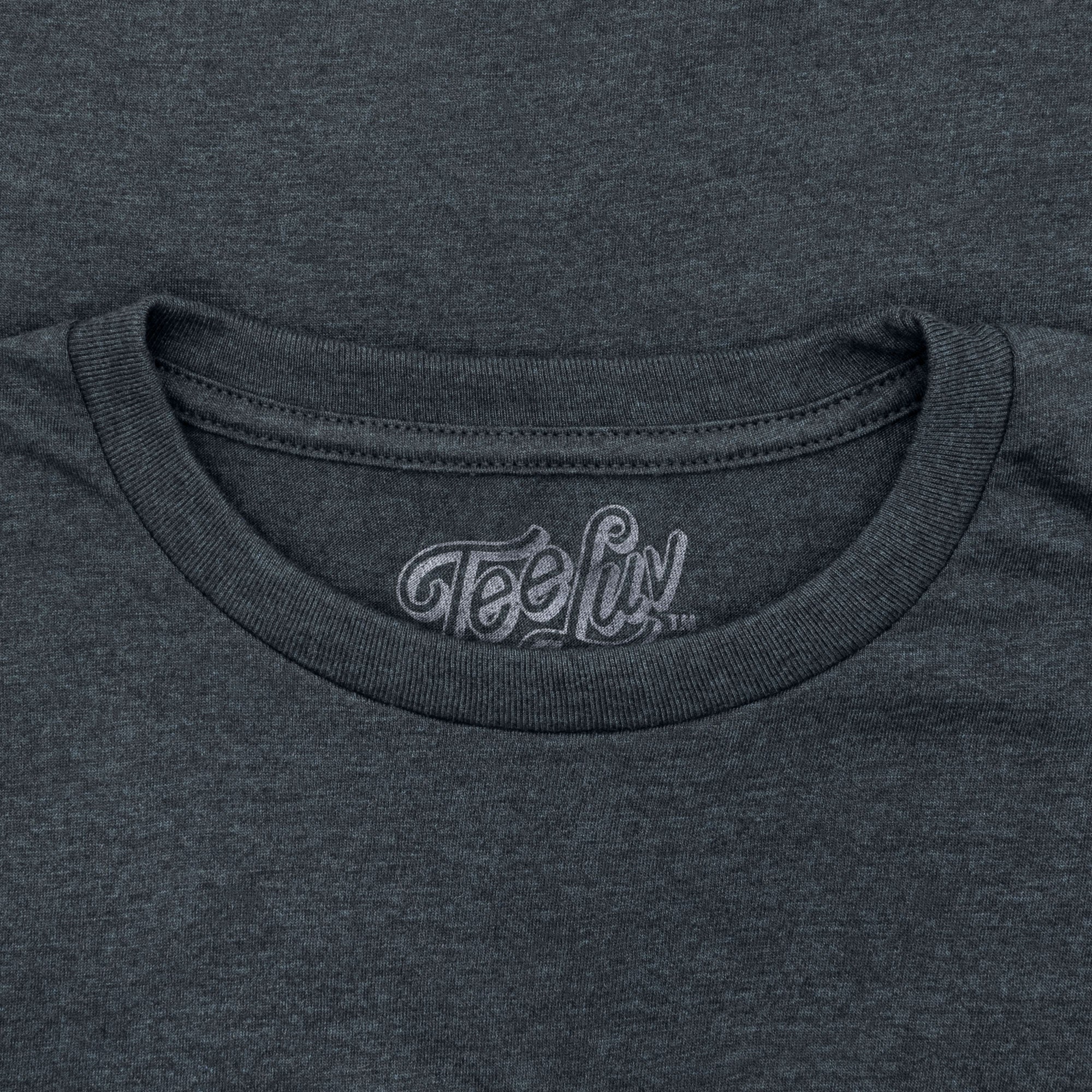 Coors Genuine Bock Beer Left Chest Front and Back Print T-Shirt - Denim Black Heather