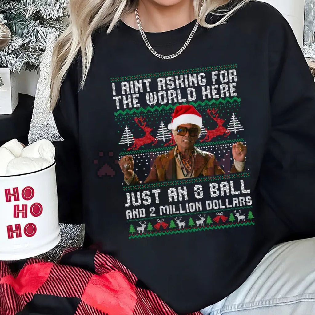 Funny The Righteous Gemstones '8 Ball & 2 Million' Ugly Christmas Sweatshirt