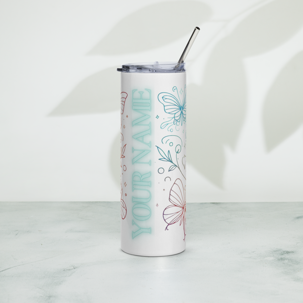 Personalized Butterfly Tumbler