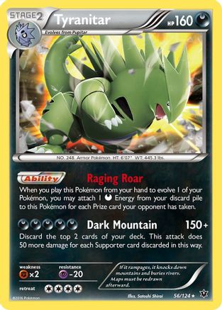 Tyranitar 056/124 - XY  Fates Collide Holofoil