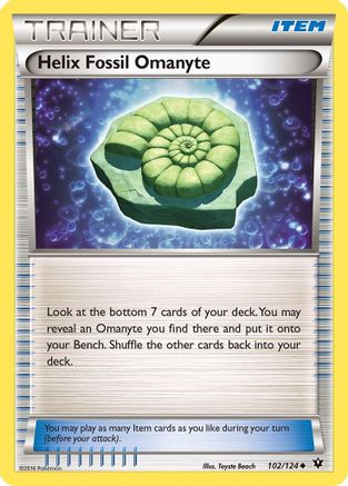 Helix Fossil Omanyte 102/124 - XY  Fates Collide