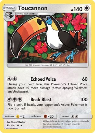 Toucannon 108/149 - SM Base Set Reverse Holofoil