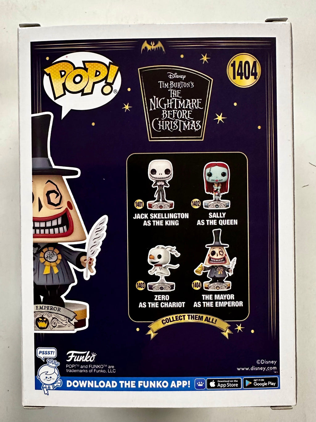 Funko Pop! Disney Mayor As The Emperor #1404 Nightmare Christmas 2023 Exclusive