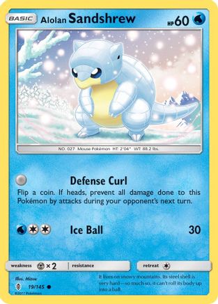 Alolan Sandshrew 019/145 - SM  Guardians Rising Reverse Holofoil