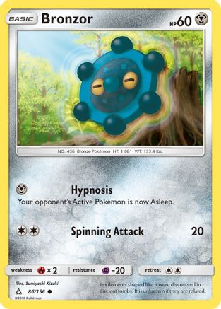 Bronzor 086/156 - SM  Ultra Prism Reverse Holofoil