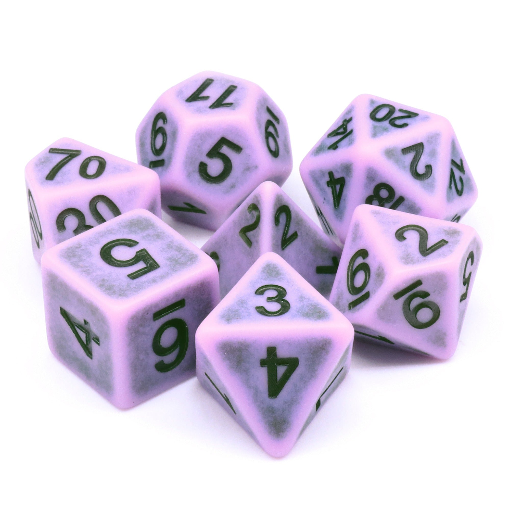 Swamp Fog Ancient 7-Dice Set Role Playing Dungeons and Dragons Dice (Purple)
