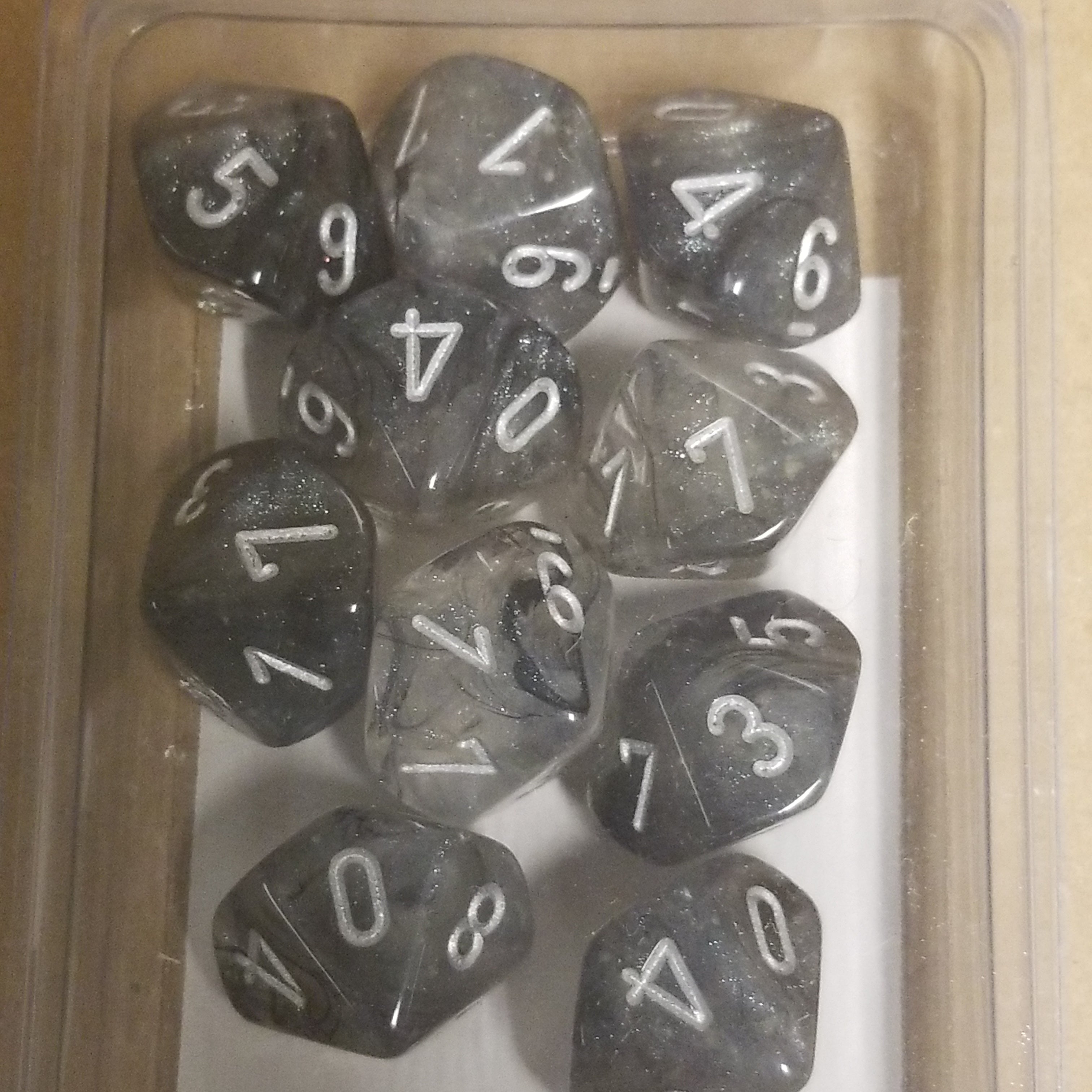 Borealis Light Smoke/silver 7-Dice / 16mm / 12mm / 30mm Luminary