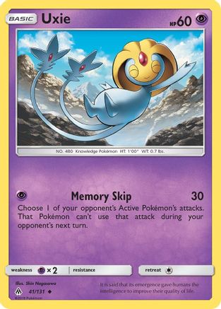 Uxie 041/131 - SM  Forbidden Light Reverse Holofoil