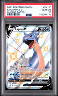 Graded 2021 Pokemon Shining Fates Lapras V #SV110 SWSH Trading Card Game PSA 10 Gem Mint