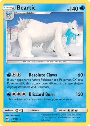 Beartic 062/214 - SM  Lost Thunder Reverse Holofoil