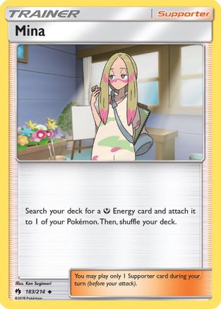 Mina 183/214 - SM  Lost Thunder Reverse Holofoil
