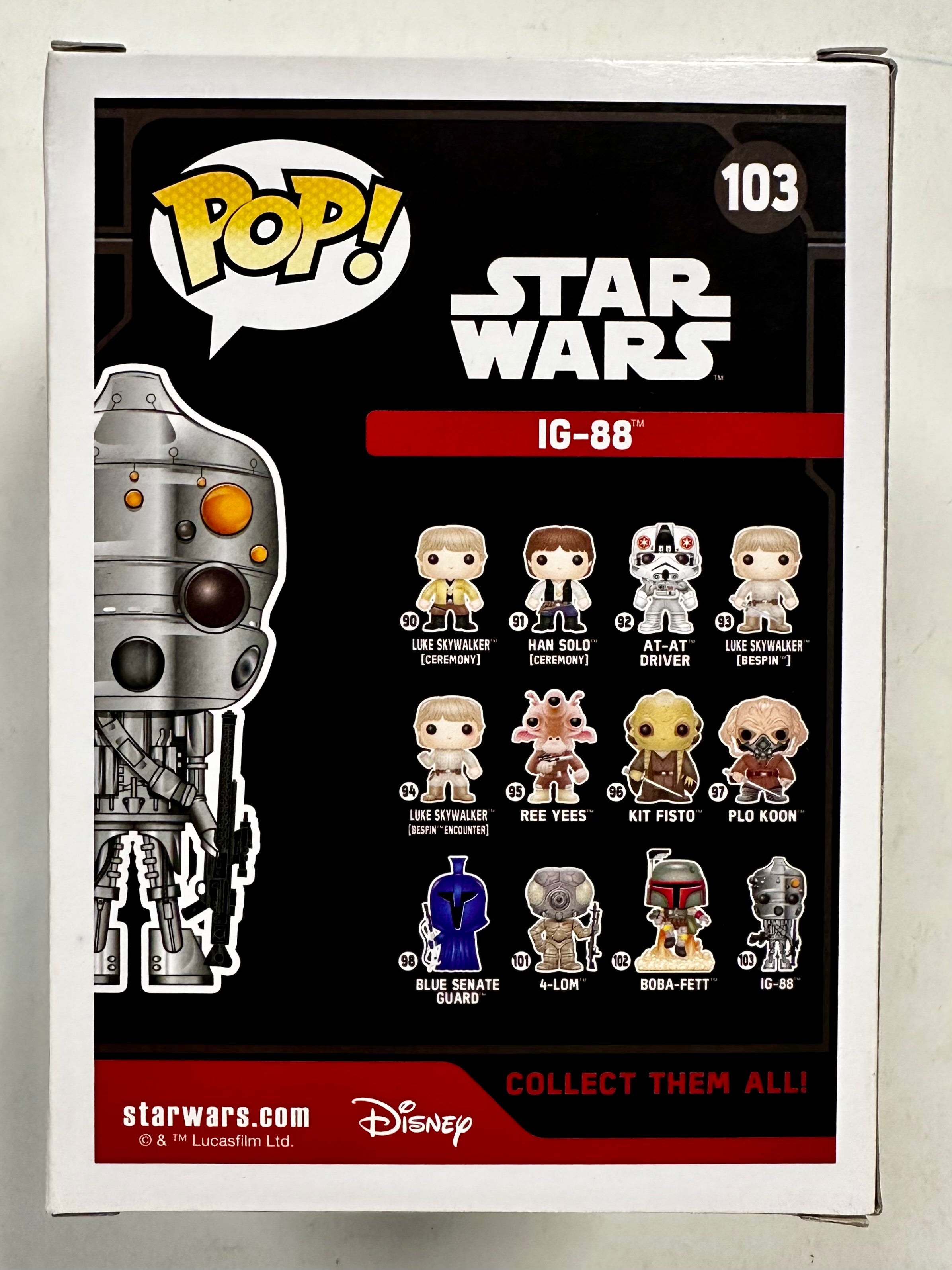Funko Pop! Star Wars Droid IG-88 #103 Smugglers Bounty 2016 Vaulted Exclusive