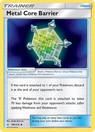 Metal Core Barrier 180/214 - SM  Unbroken Bonds Reverse Holofoil