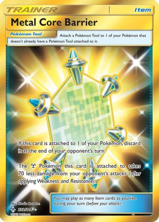 Metal Core Barrier (Secret) 232/214 - SM  Unbroken Bonds Holofoil
