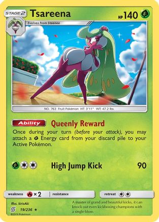 Tsareena 019/236 - SM  Unified Minds Reverse Holofoil