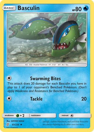 Basculin 043/236 - SM  Unified Minds Reverse Holofoil