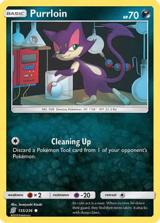Purrloin 135/236 - SM  Unified Minds Reverse Holofoil