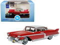 1957 Cadillac Eldorado Brougham Dakota Red with Silver Metallic Top 1/87 (HO) Scale Diecast Model Car by Oxford Diecast  free shipping USA
