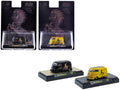 1960 Volkswagen Delivery Van Black with Graphics and 1960 Volkswagen Delivery Van Gold Metallic with Graphics "2026 Year Of The Horse" Set of 2 pieces Limited Edition to 2026 pieces Worldwide 1/64 Diecast Model Cars by M2 Machines  free shipping USA
