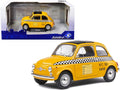 1965 Fiat 500 L "NYC Taxi" New York City Yellow 1/18 Diecast Model Car by Solido  free shipping USA
