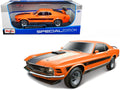 1970 Ford Mustang Mach 1 428 "Twister Special" Orange with Black Stripes "Special Edition" 1/18 Diecast Model Car by Maisto  free shipping USA