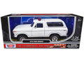 1978 Ford Bronco Police Car Unmarked White "Law Enforcement and Public Service" Series 1/24 Diecast Model Car by Motormax  free shipping USA