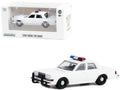 1980-1989 Dodge Diplomat Police Unmarked White with Light Bar "Hot Pursuit" "Hobby Exclusive" Series 1/64 Diecast Model Car by Greenlight  free shipping USA