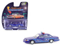 1992 Ford Crown Victoria Lowrider Blue with Graphics and Lightbar "California Lowriders" Series 7 1/64 Diecast Model Car by Greenlight  free shipping USA