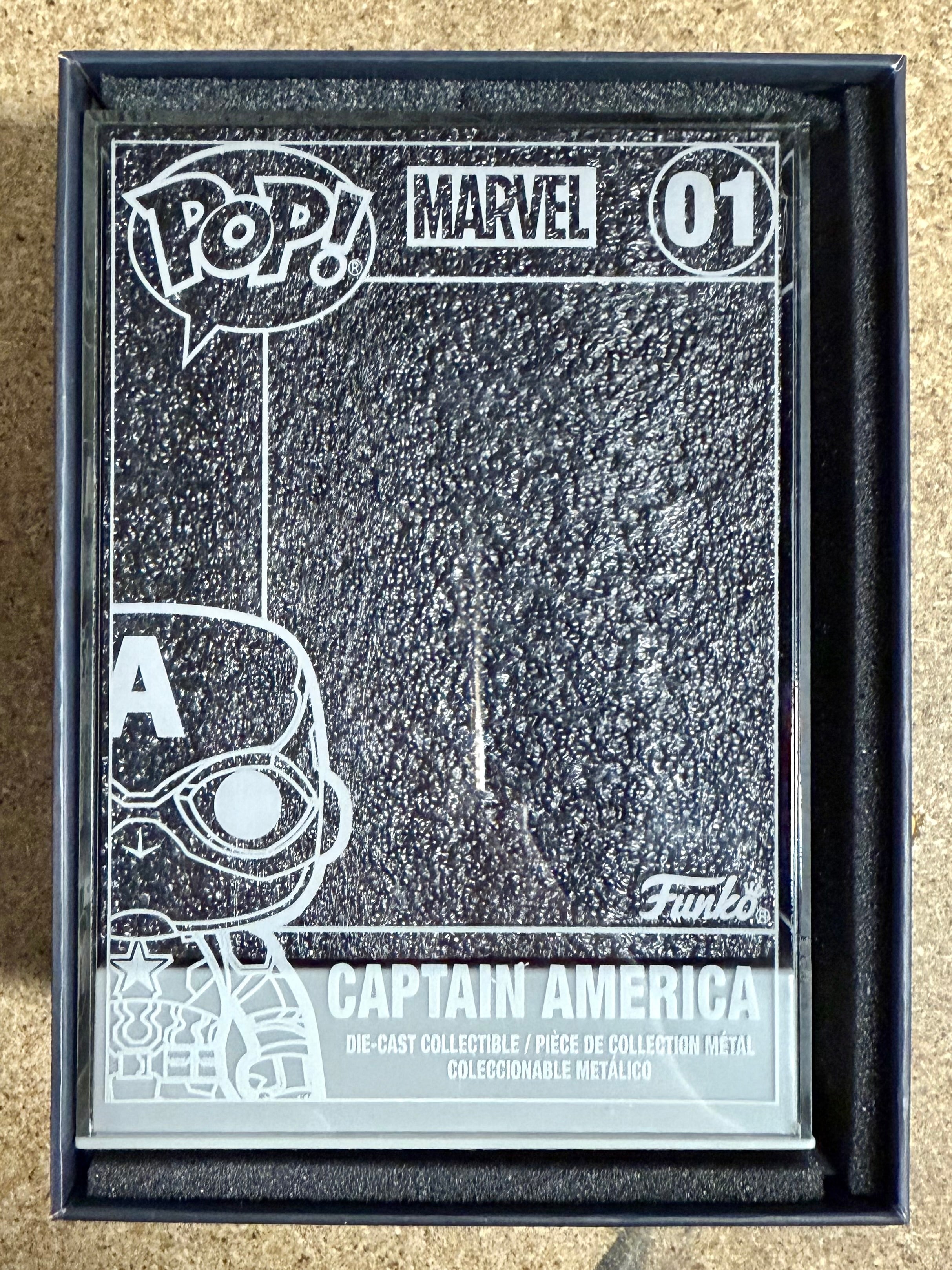 Funko Pop! Die-Cast Captain America #01 Marvel MCU Civil War SDCC 2021 Exclusive