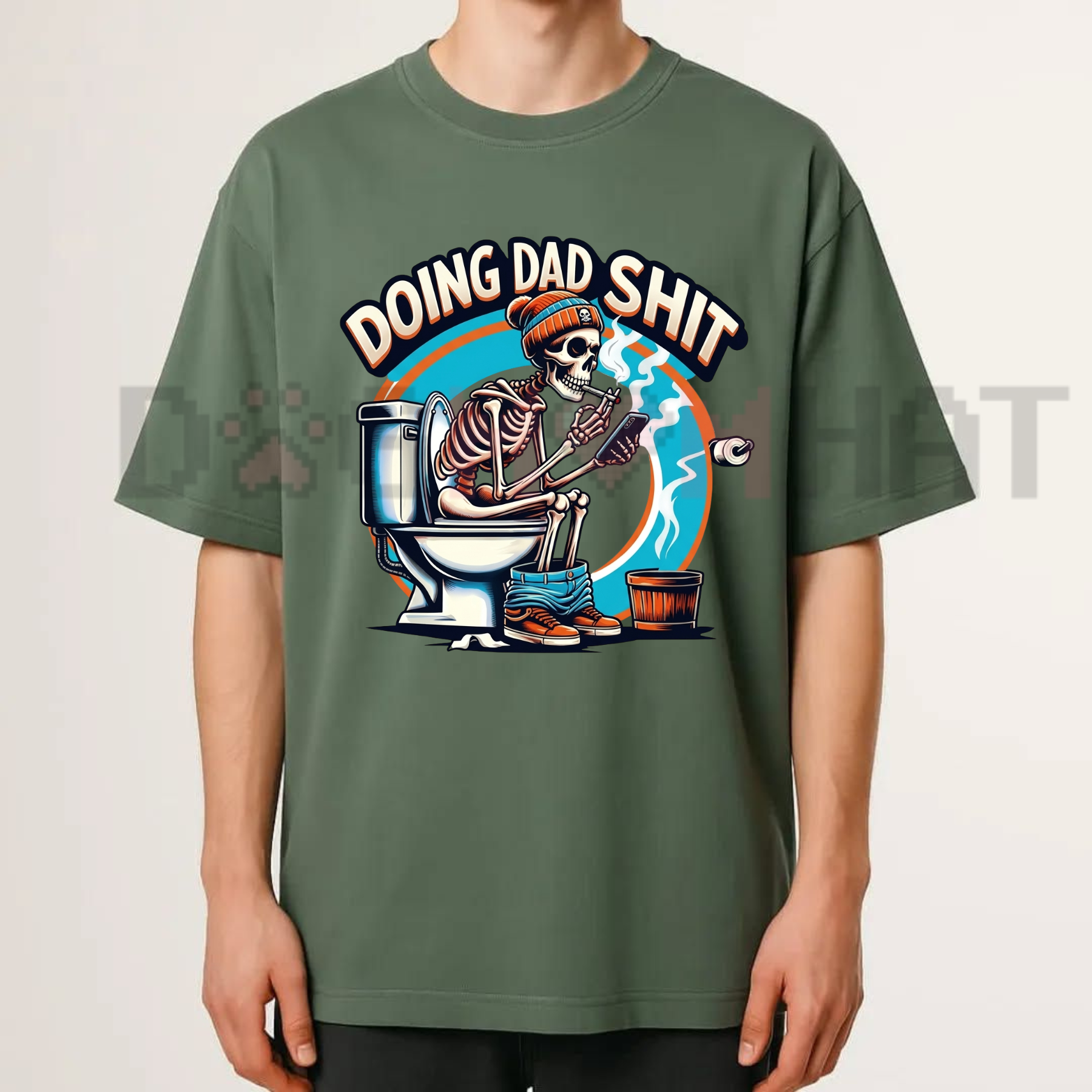 "Doing Dad Shit" Skull T-Shirt – Edgy Dad Life Humor Tee