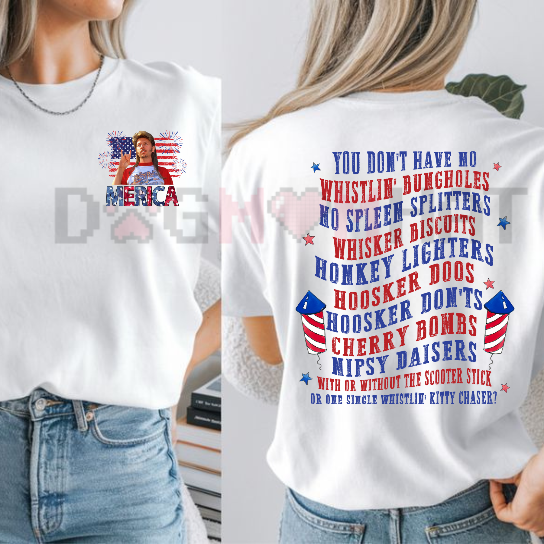 "Joe Dirt Fireworks" T-Shirt – 4th of July Patriotic Comedy Tee