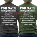Husband For Sale" Funny T-Shirt – Sarcastic Husband Graphic Tee