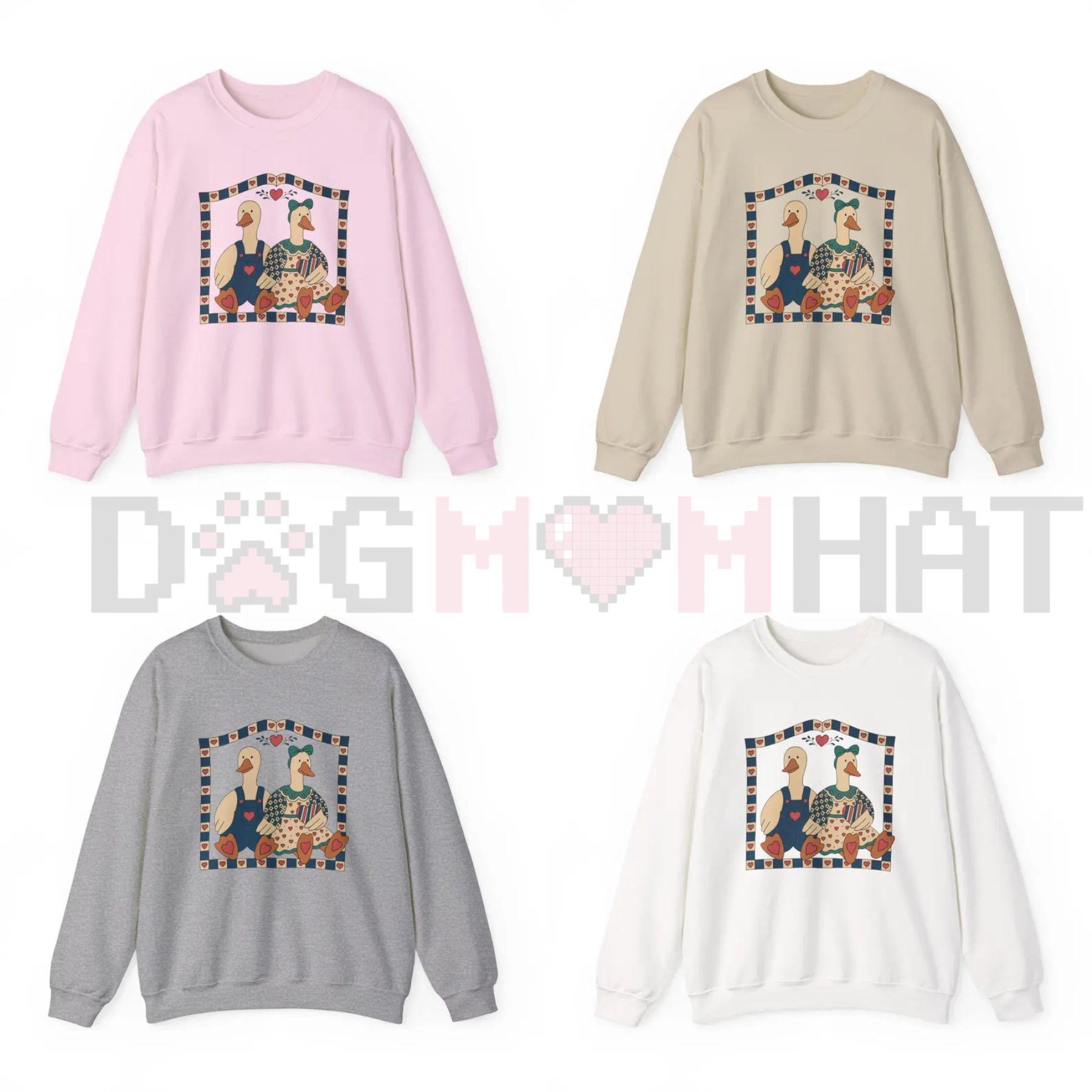 Vintage Geese Sweatshirt – Retro Wildlife Nature Graphic Pullover