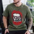 Eat The Rich Subversive Tee – Premium Minimalist Protest Shirt, Sarcastic Political Graphic T-Shirt, Urban Activist Streetwear