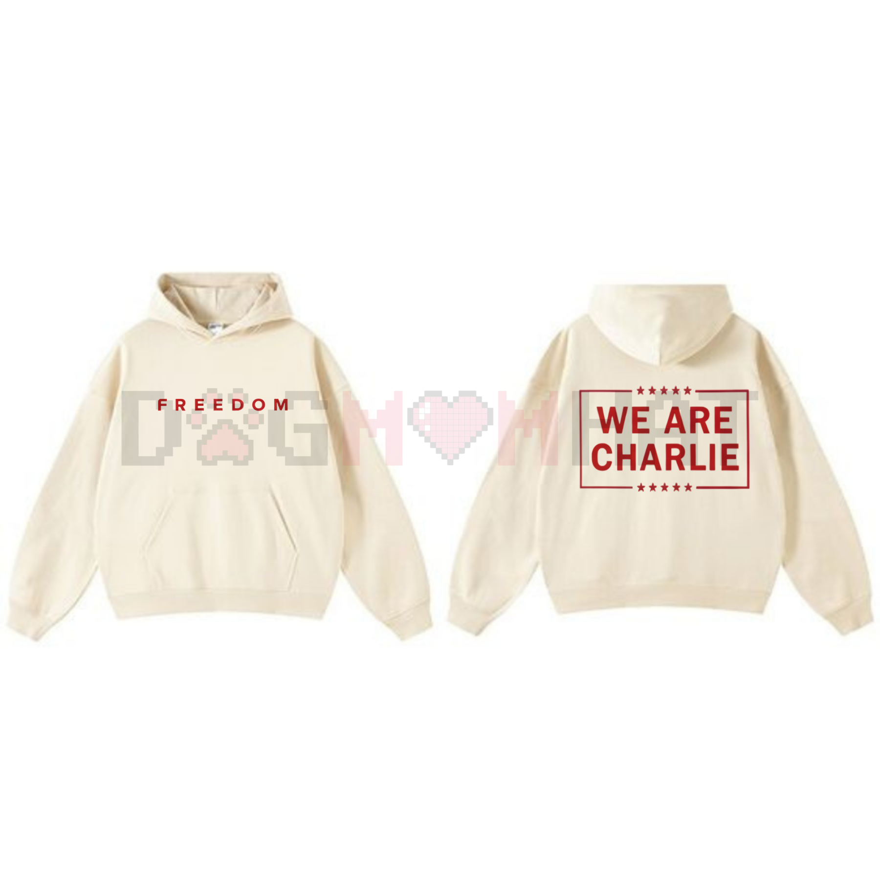 "Wear Red" Unisex Hoodie – Support Apparel, Solid Color Statement Pullover, Casual Cozy Top