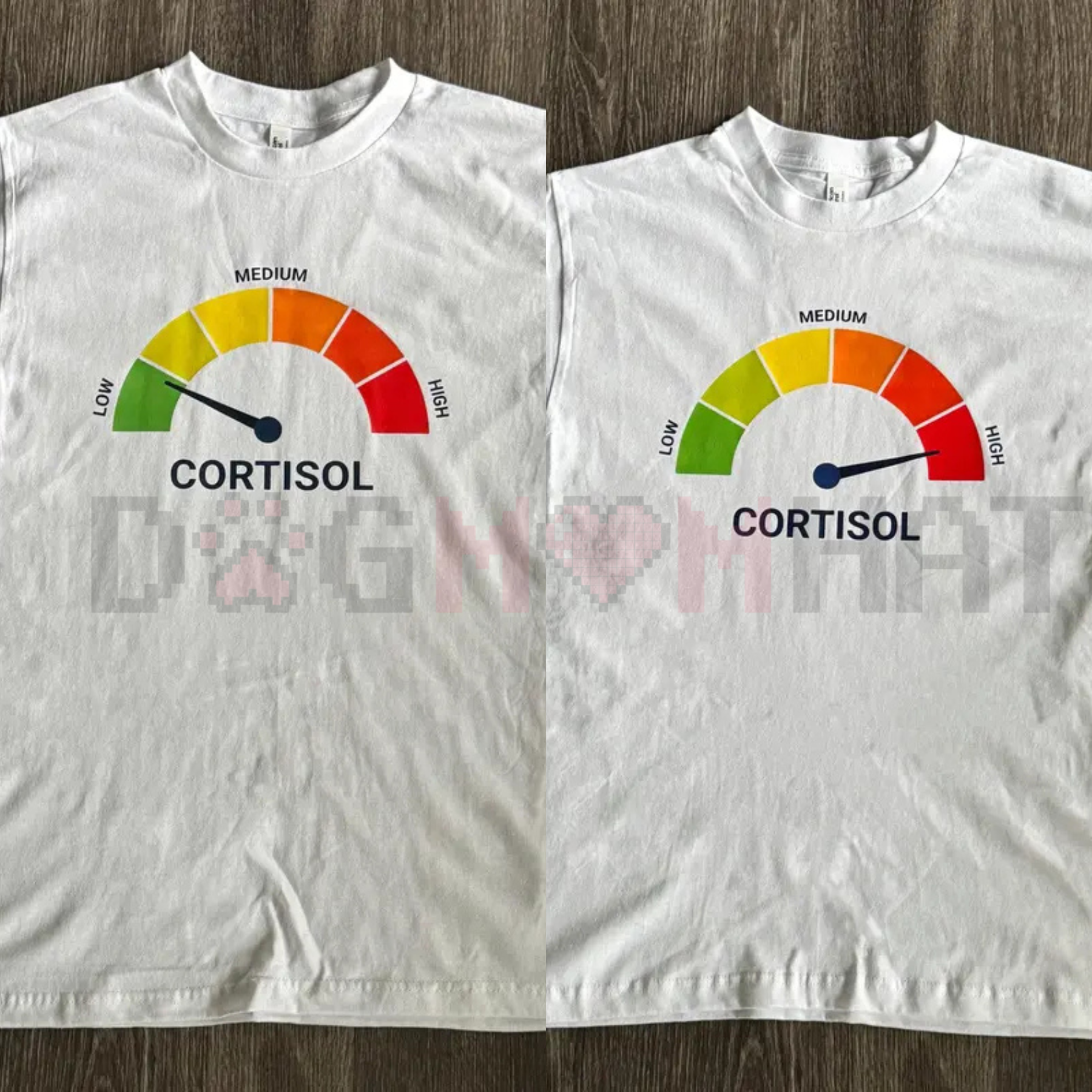 High Cortisol Low Cortisol Funny T-Shirt – Relatable Mental Health Humor Tee, Sarcastic Stress Management Shirt, Burnout Awareness Graphic Top, Trendy Oversized Wellness Apparel